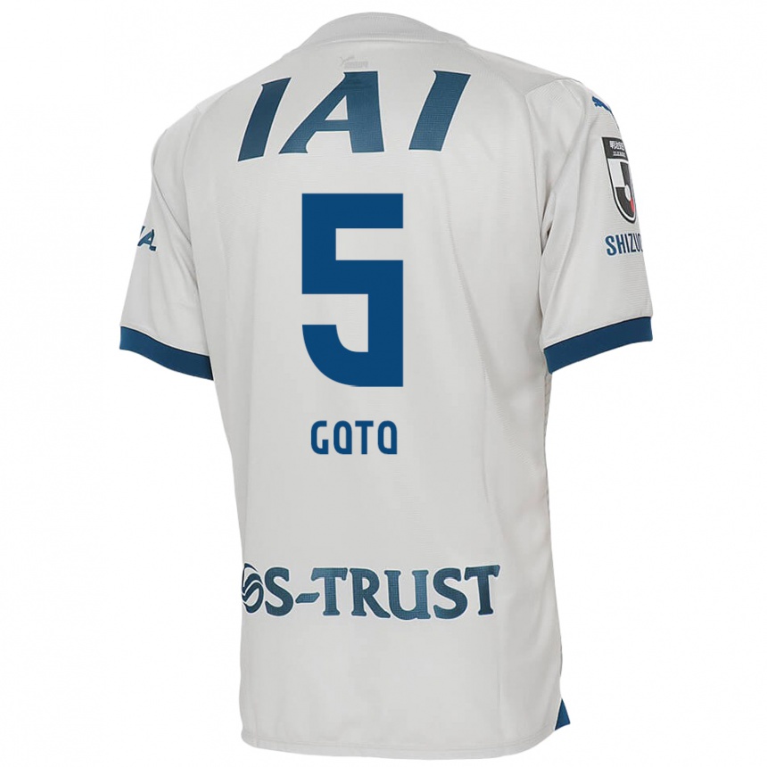 Men Football Keita Goto #5 White Blue Away Jersey 2024/25 T-Shirt Uk