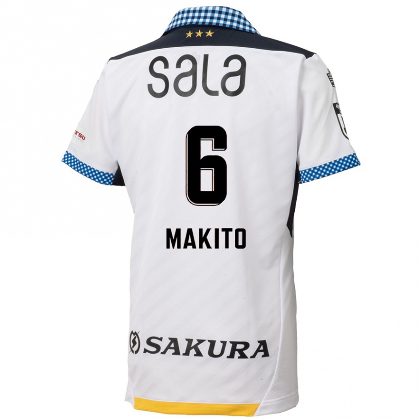 Men Football Makito Ito #6 White Black Away Jersey 2024/25 T-Shirt Uk