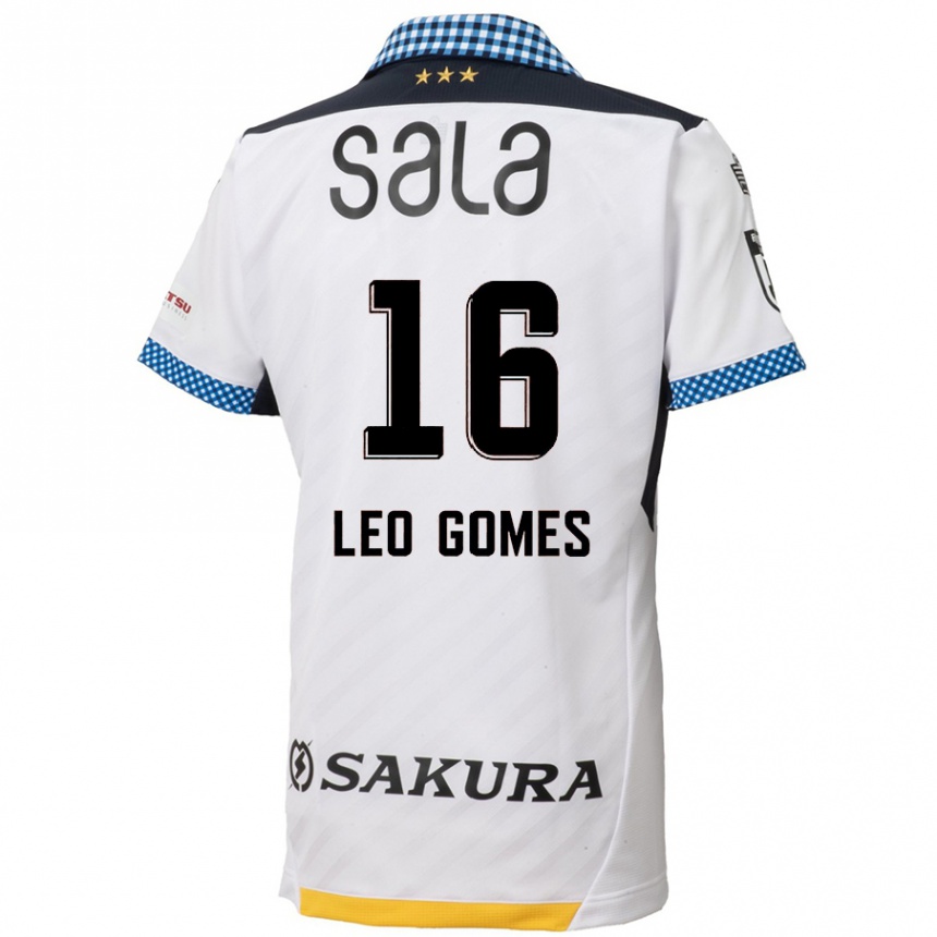 Men Football Léo Gomes #16 White Black Away Jersey 2024/25 T-Shirt Uk