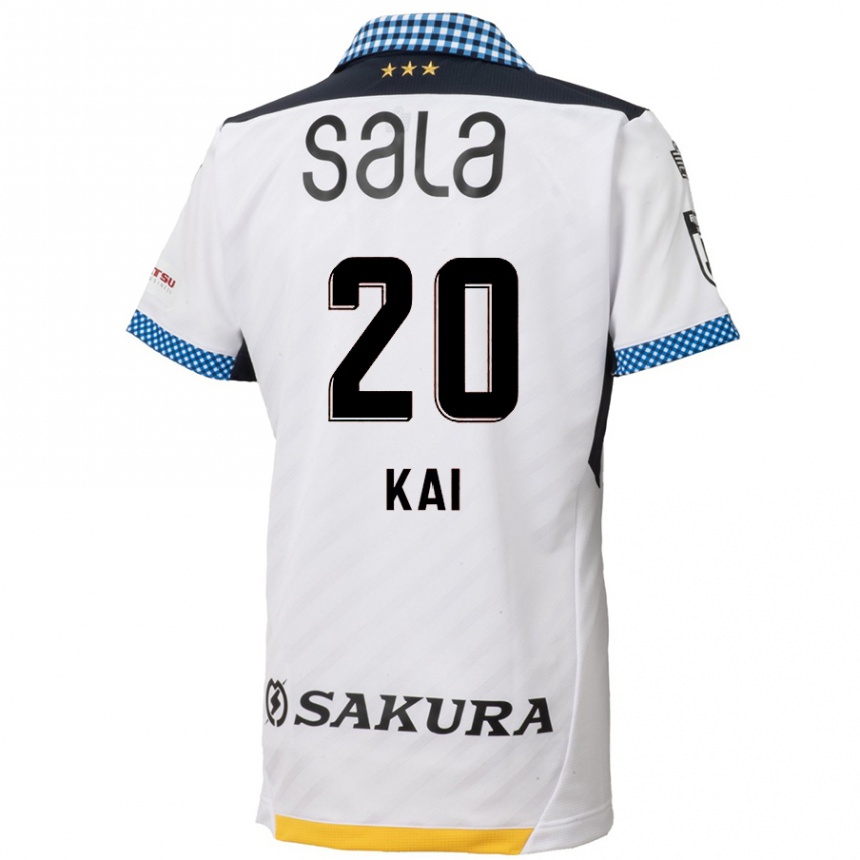 Men Football Yua Kai #20 White Black Away Jersey 2024/25 T-Shirt Uk