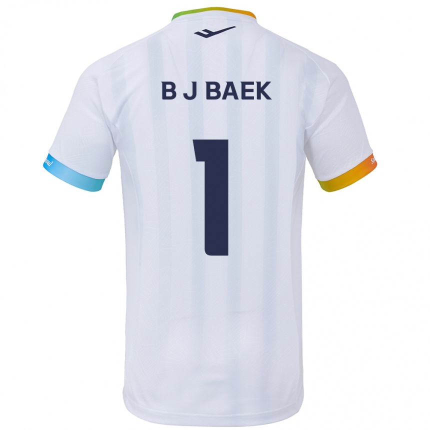 Men Football Jong-Beom Baek #1 White Blue Away Jersey 2024/25 T-Shirt Uk