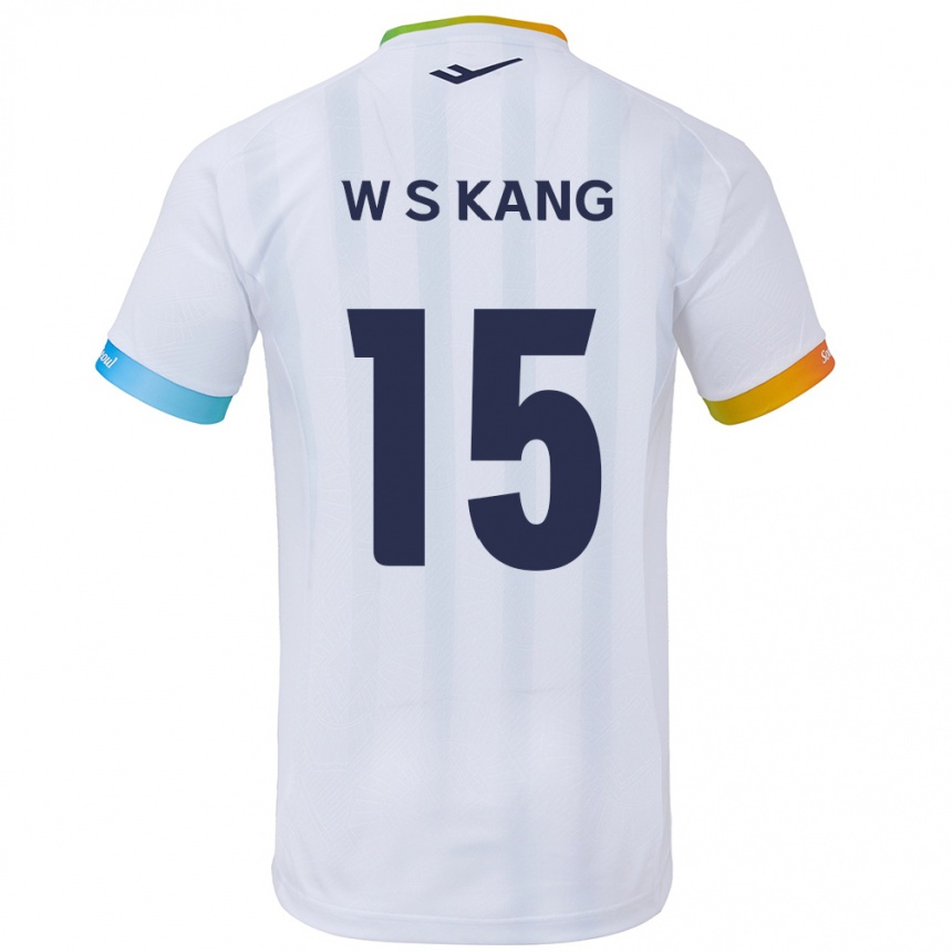 Men Football Sang-Woo Kang #15 White Blue Away Jersey 2024/25 T-Shirt Uk