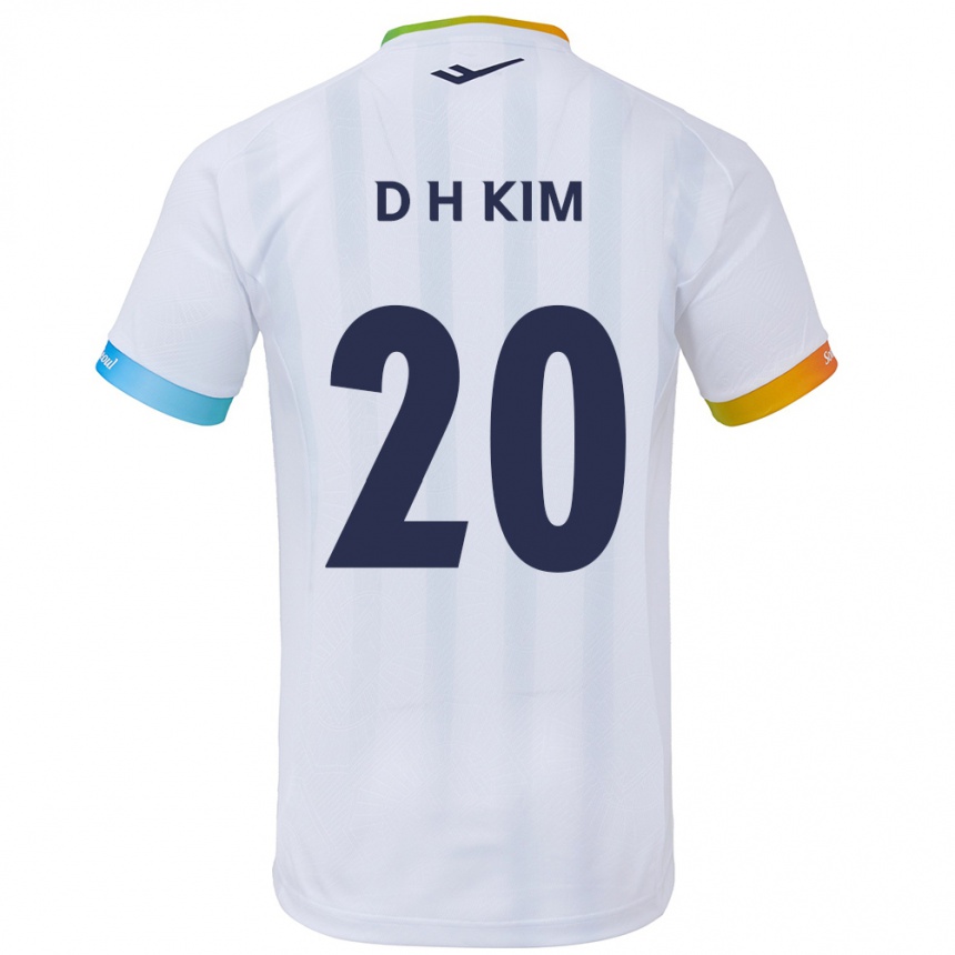 Men Football Hyeon-Deok Kim #20 White Blue Away Jersey 2024/25 T-Shirt Uk