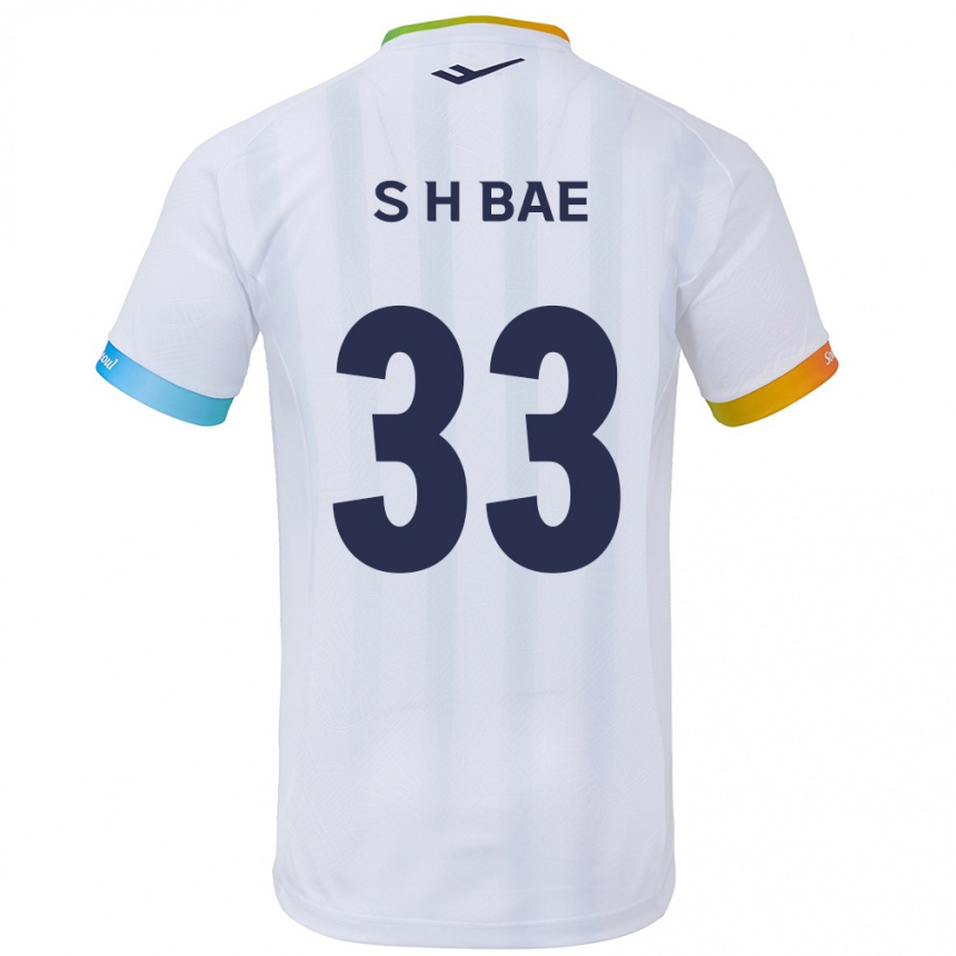 Men Football Hyun-Seo Bae #33 White Blue Away Jersey 2024/25 T-Shirt Uk