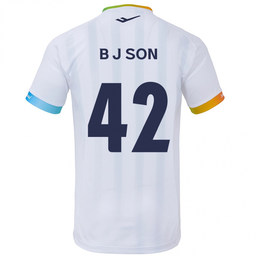 Men Football Jeong-Beom Son #42 White Blue Away Jersey 2024/25 T-Shirt Uk