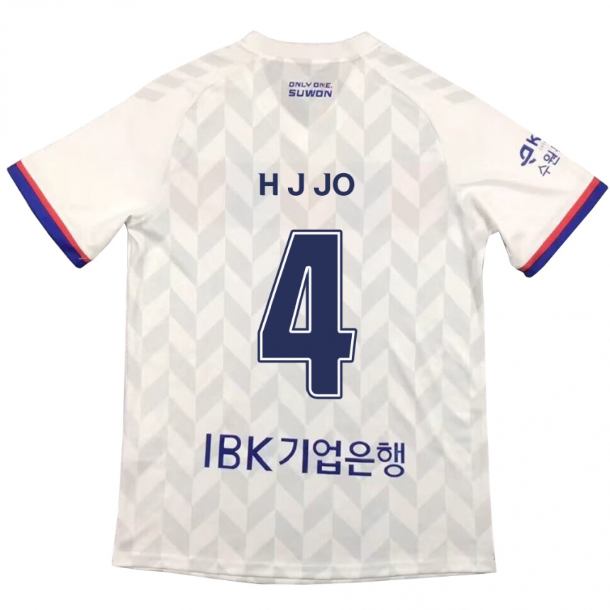 Men Football Jun-Hyun Jo #4 White Blue Away Jersey 2024/25 T-Shirt Uk