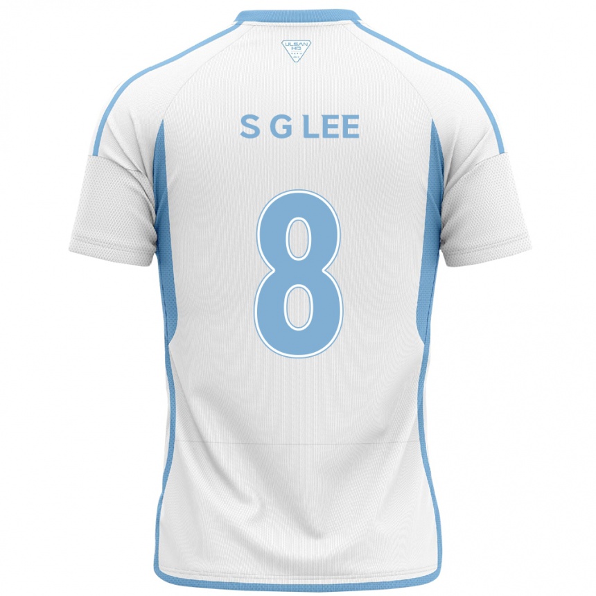 Men Football Gyu-Sung Lee #8 White Blue Away Jersey 2024/25 T-Shirt Uk