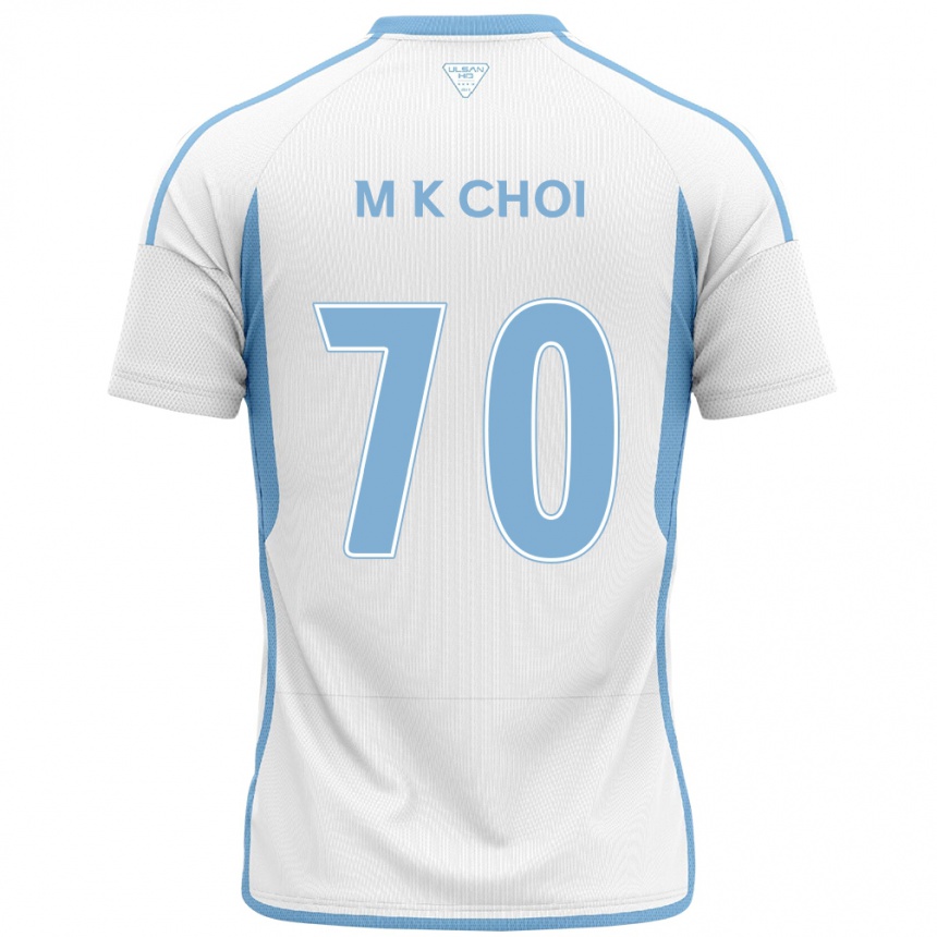 Men Football Kang-Min Choi #70 White Blue Away Jersey 2024/25 T-Shirt Uk