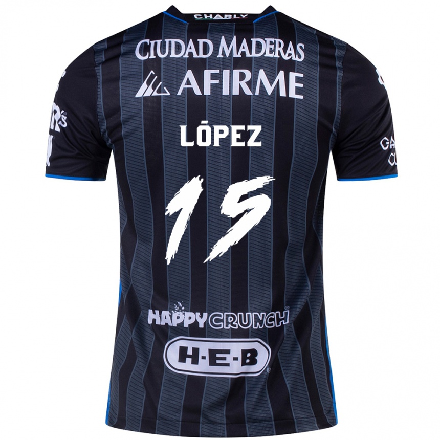 Men Football Víctor López #15 White Black Away Jersey 2024/25 T-Shirt Uk