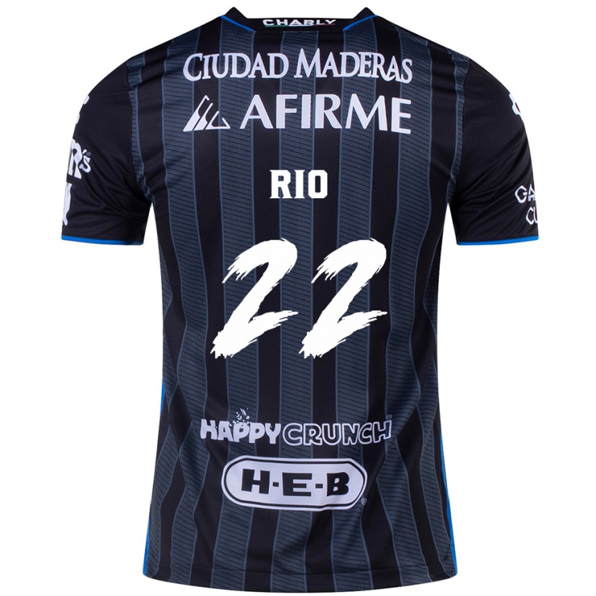 Men Football Martín Rio #22 White Black Away Jersey 2024/25 T-Shirt Uk