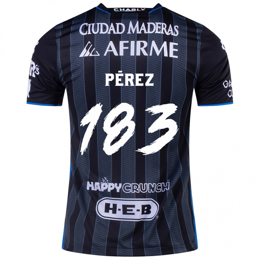 Men Football Aldahir Pérez #183 White Black Away Jersey 2024/25 T-Shirt Uk