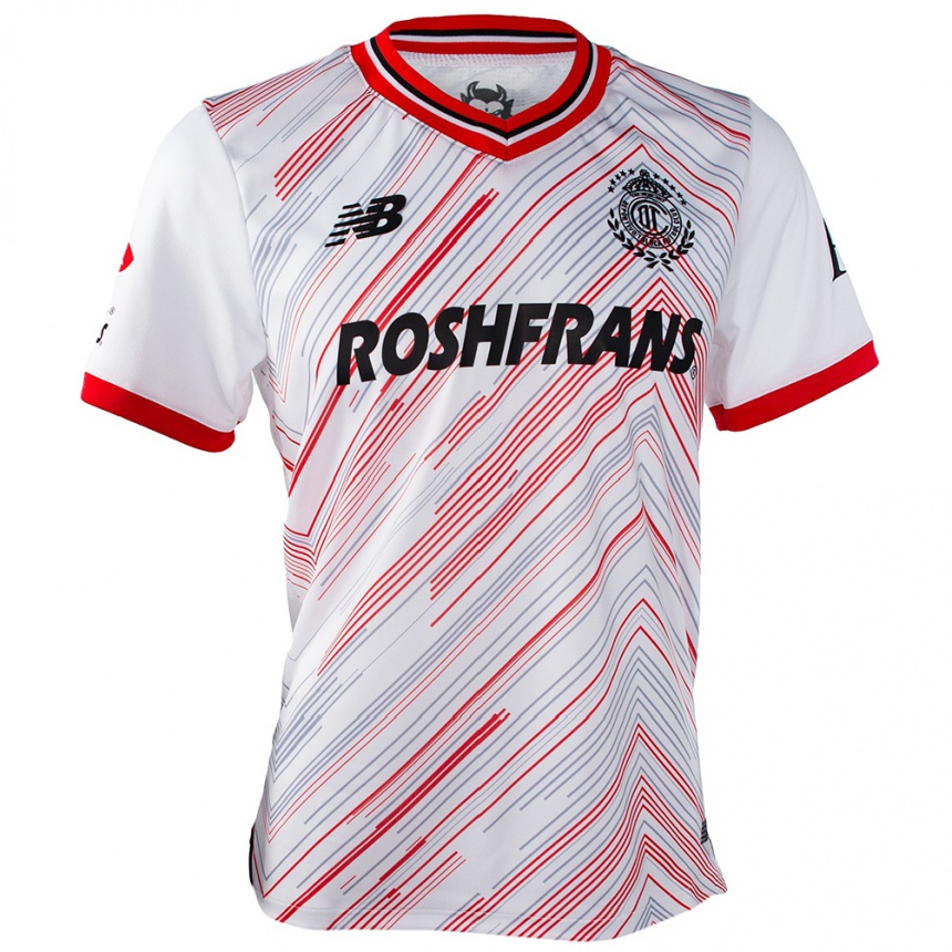 Men Football Your Name #0 White Red Away Jersey 2024/25 T-Shirt Uk