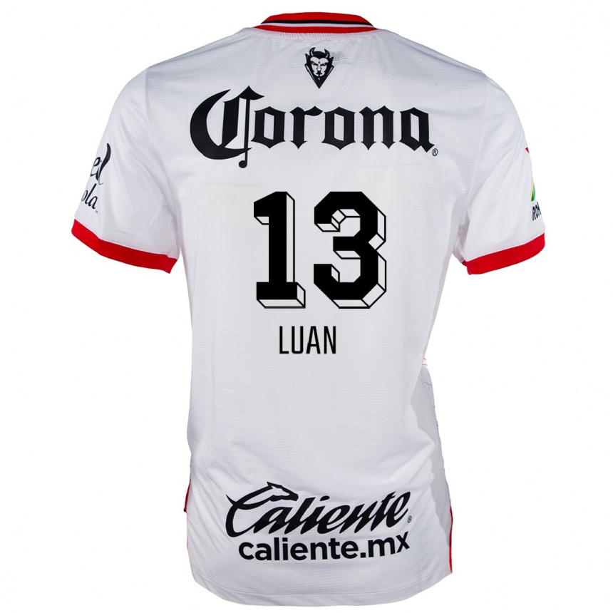 Men Football Luan #13 White Red Away Jersey 2024/25 T-Shirt Uk