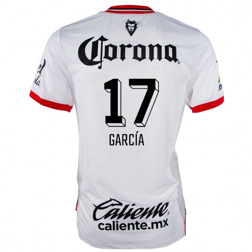 Men Football Brian García #17 White Red Away Jersey 2024/25 T-Shirt Uk