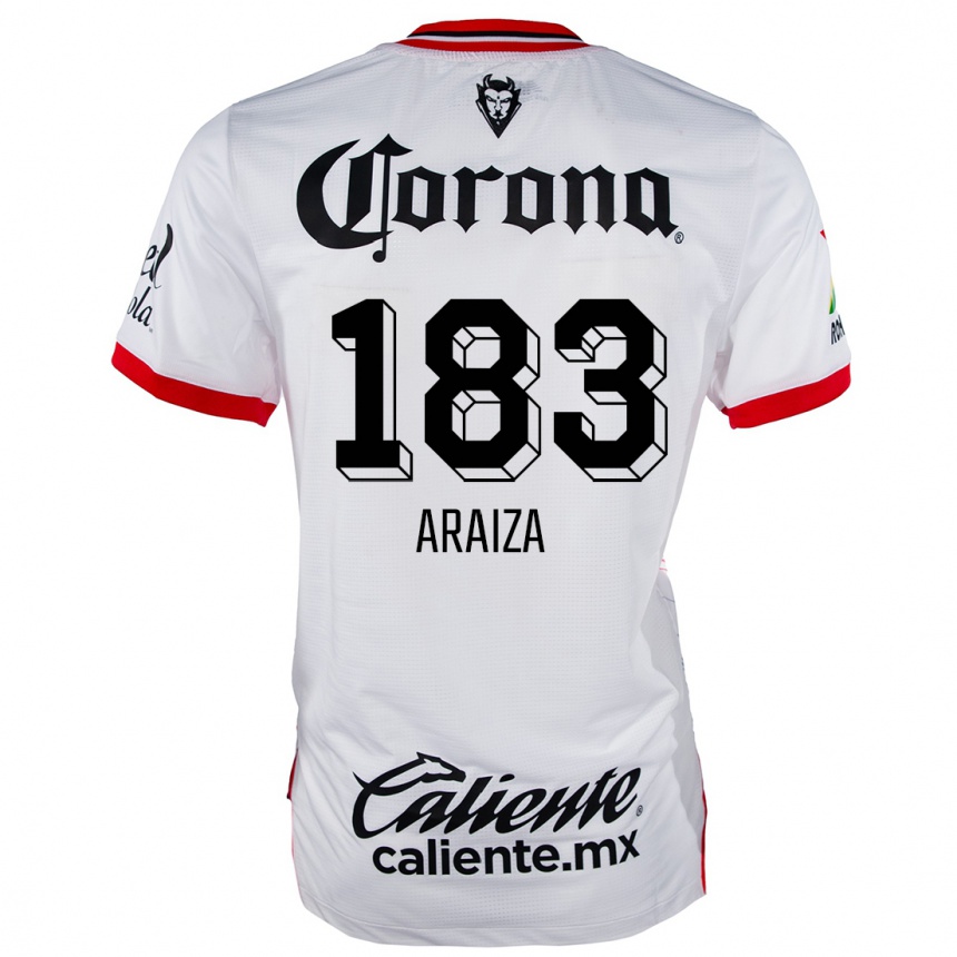 Men Football Daniel Araiza #183 White Red Away Jersey 2024/25 T-Shirt Uk