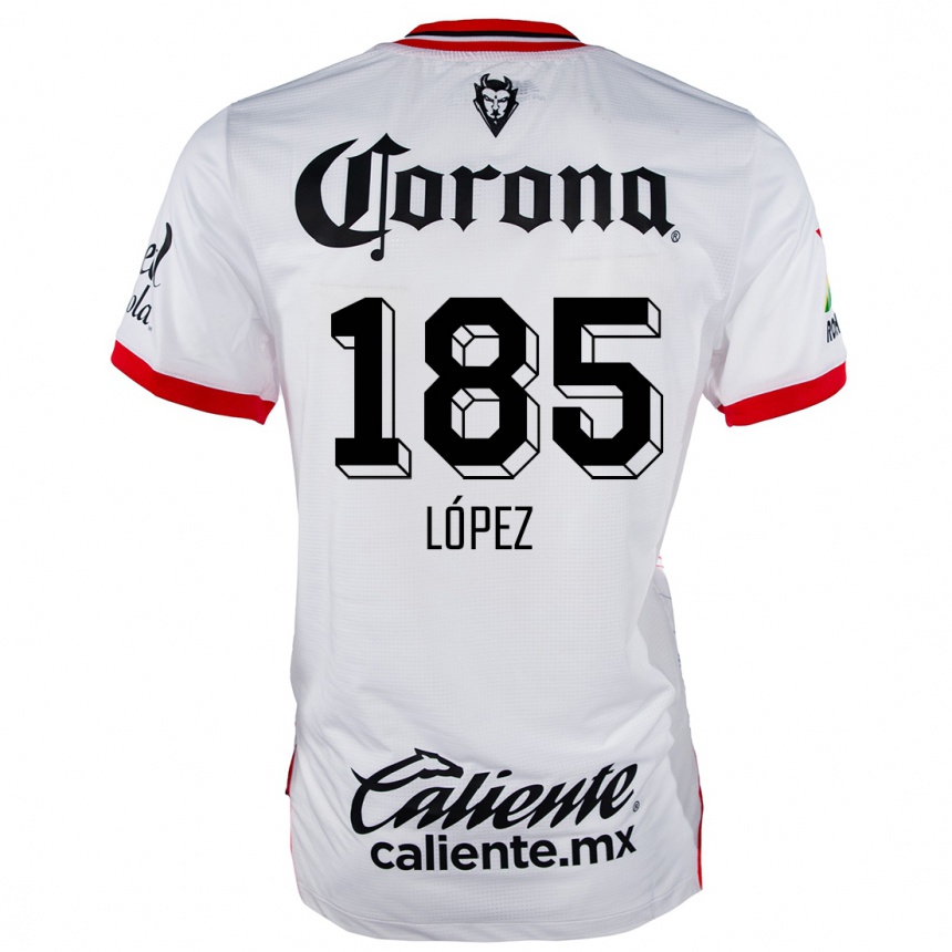 Men Football David López #185 White Red Away Jersey 2024/25 T-Shirt Uk