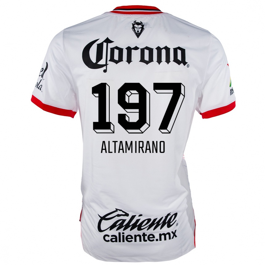 Men Football Óscar Altamirano #197 White Red Away Jersey 2024/25 T-Shirt Uk