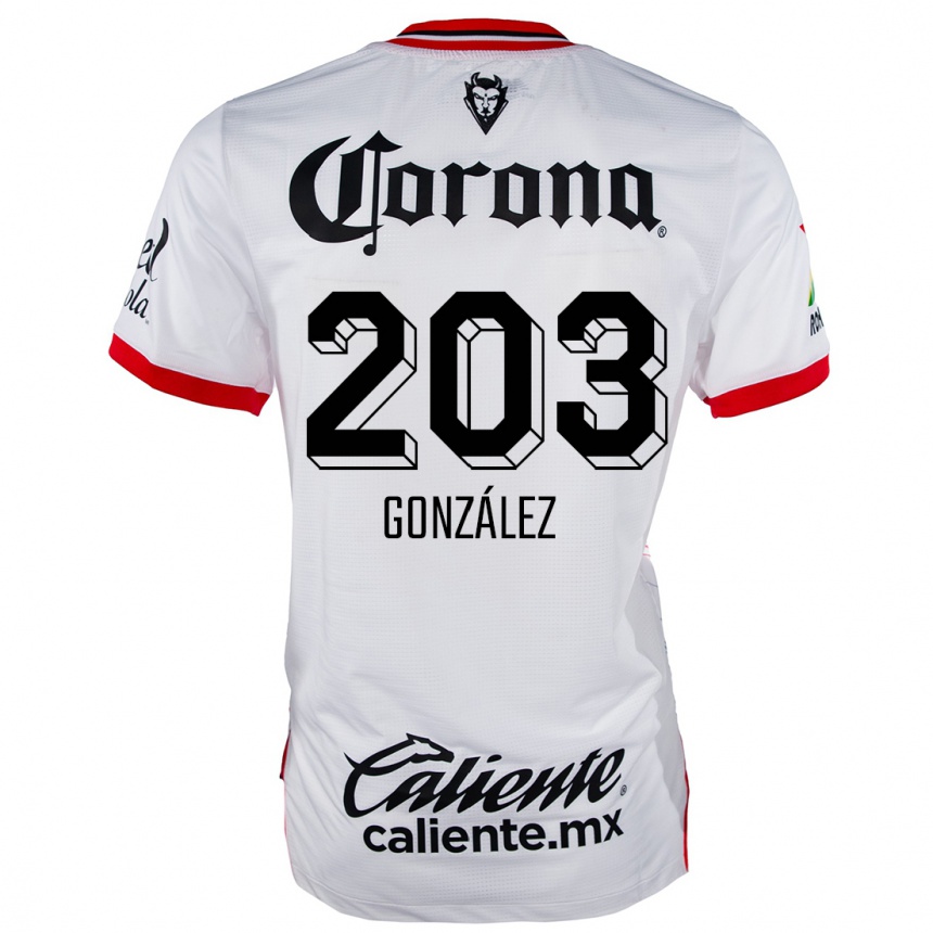 Men Football Luis González #203 White Red Away Jersey 2024/25 T-Shirt Uk