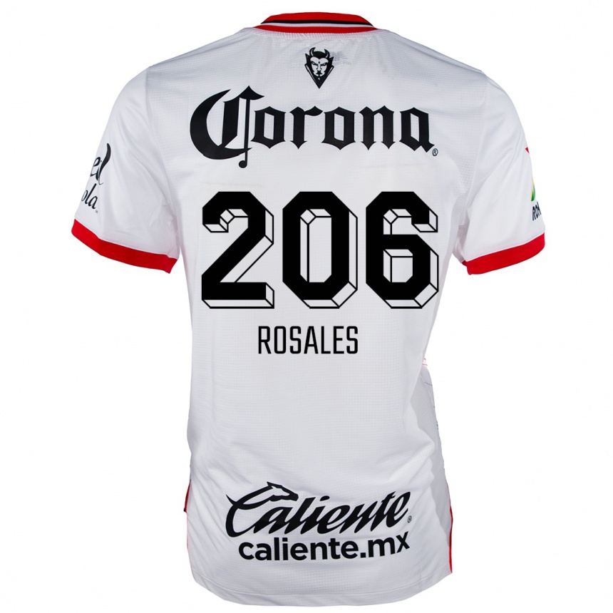 Men Football Santiago Rosales #206 White Red Away Jersey 2024/25 T-Shirt Uk