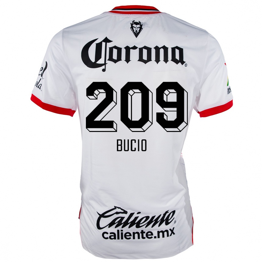 Men Football Sebastián Bucio #209 White Red Away Jersey 2024/25 T-Shirt Uk