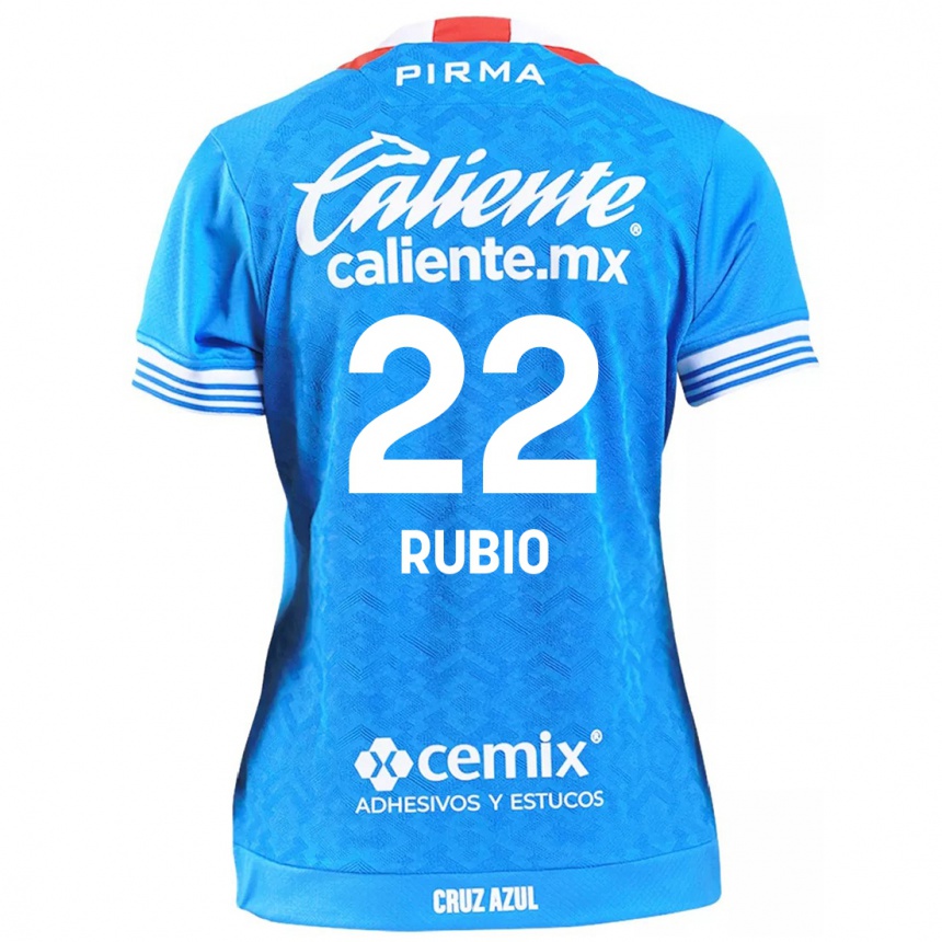 Women Football Raymundo Rubio #22 Sky Blue Home Jersey 2024/25 T-Shirt Uk