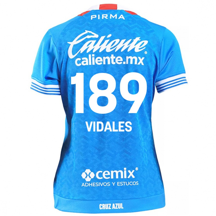 Women Football Álvaro Vidales #189 Sky Blue Home Jersey 2024/25 T-Shirt Uk