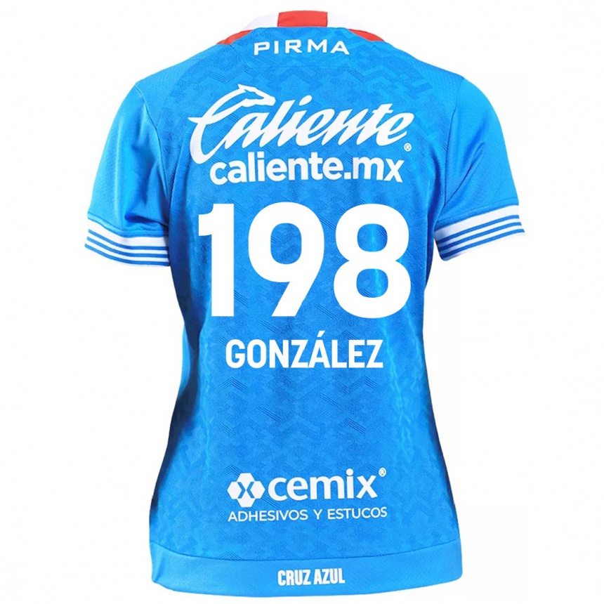 Women Football Kenneth González #198 Sky Blue Home Jersey 2024/25 T-Shirt Uk