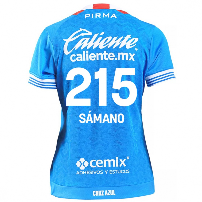 Women Football Fernando Sámano #215 Sky Blue Home Jersey 2024/25 T-Shirt Uk