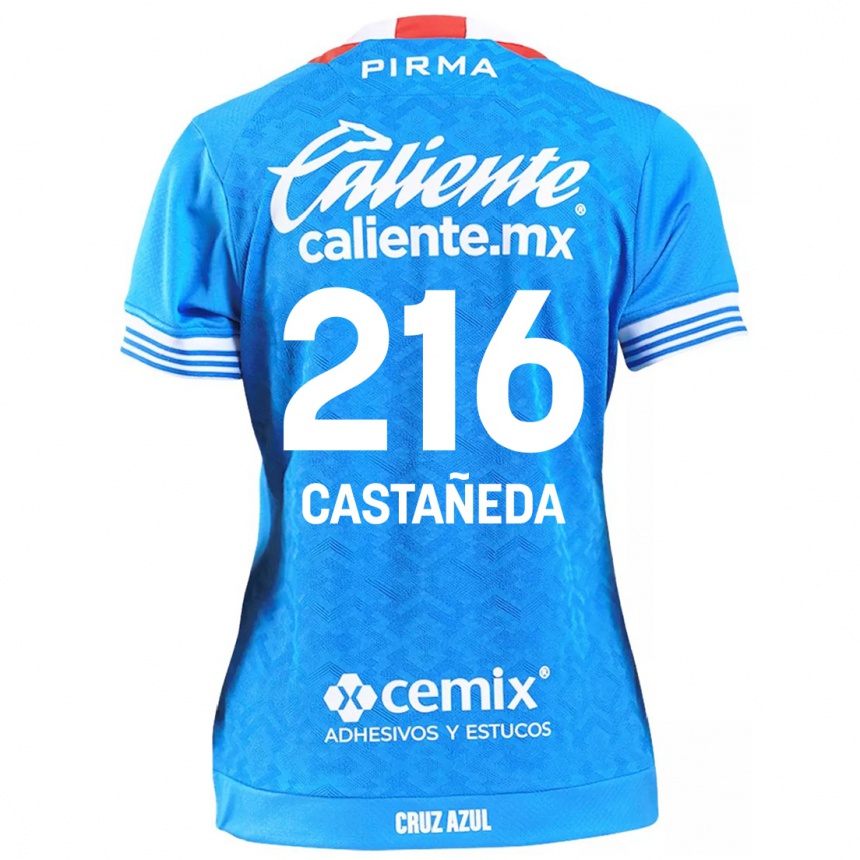 Women Football Ian Castañeda #216 Sky Blue Home Jersey 2024/25 T-Shirt Uk