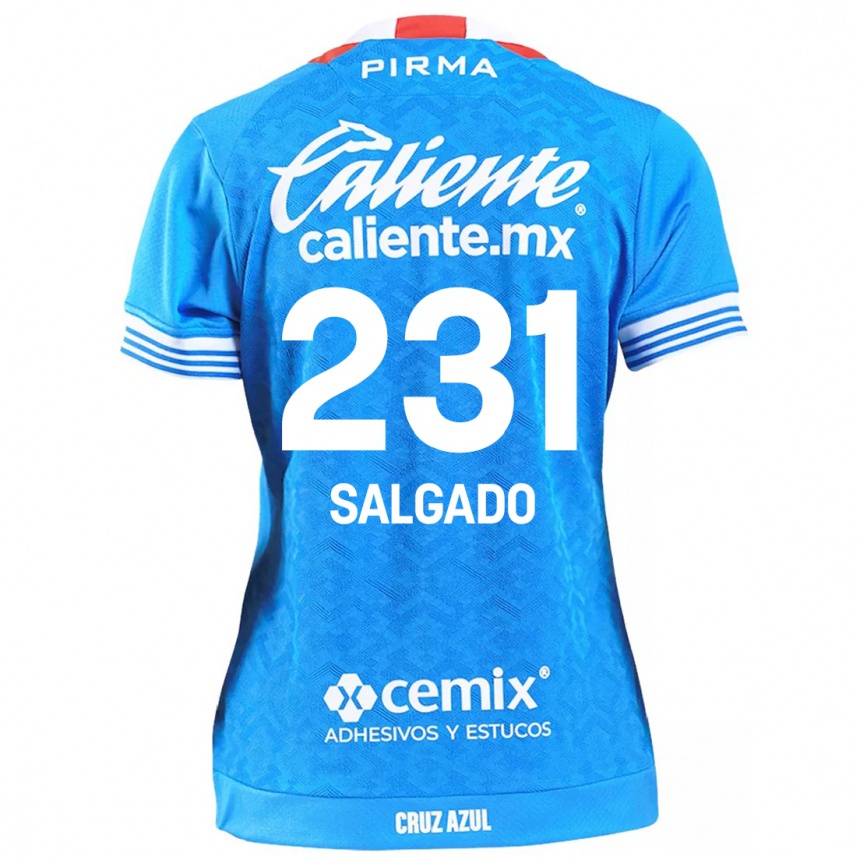 Women Football Bruno Salgado #231 Sky Blue Home Jersey 2024/25 T-Shirt Uk