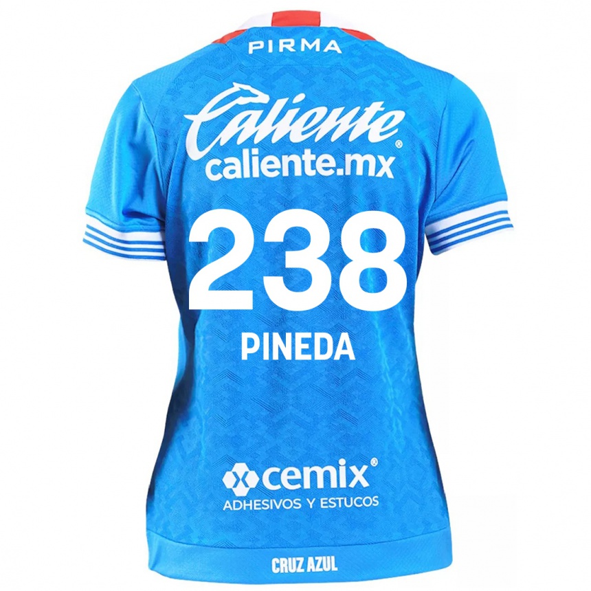 Women Football Zadiel Pineda #238 Sky Blue Home Jersey 2024/25 T-Shirt Uk