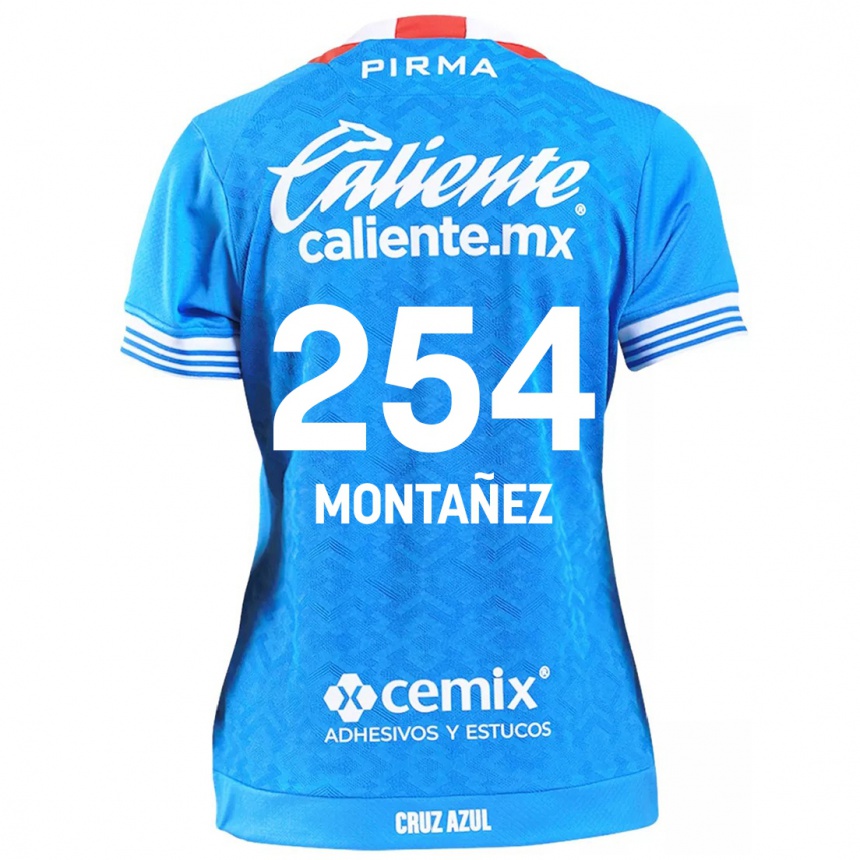 Women Football Humberto Montañez #254 Sky Blue Home Jersey 2024/25 T-Shirt Uk