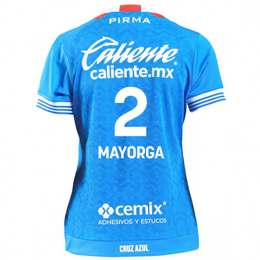 Women Football Alejandro Mayorga #2 Sky Blue Home Jersey 2024/25 T-Shirt Uk