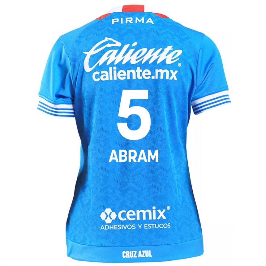 Women Football Luis Abram #5 Sky Blue Home Jersey 2024/25 T-Shirt Uk