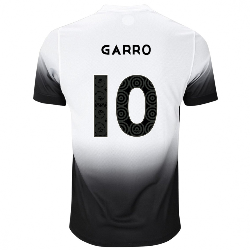 Women Football Rodrigo Garro #10 White Black Home Jersey 2024/25 T-Shirt Uk