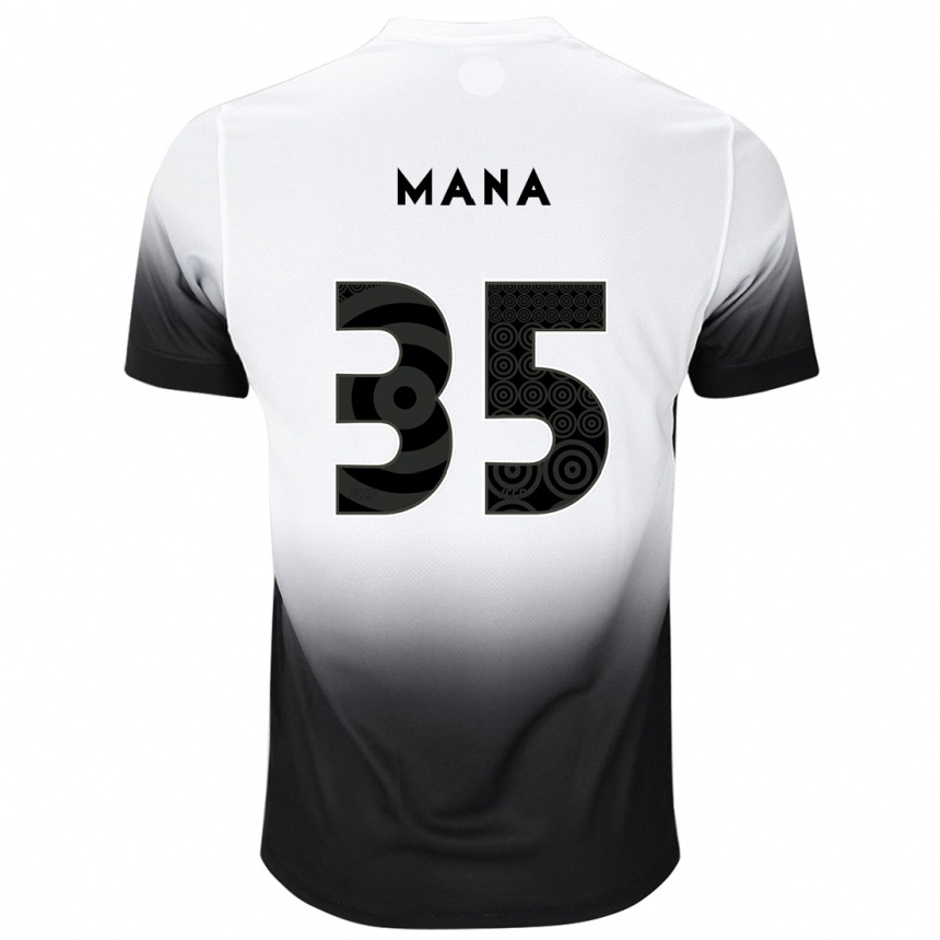 Women Football Léo Mana #35 White Black Home Jersey 2024/25 T-Shirt Uk