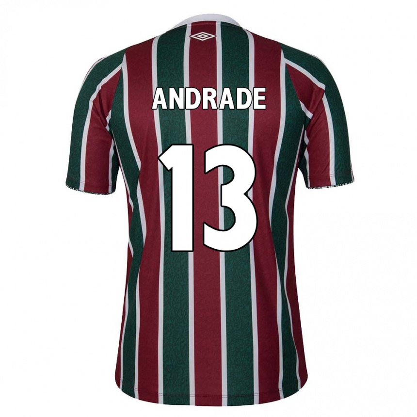 Women Football Felipe Andrade #13 Green Maroon White Home Jersey 2024/25 T-Shirt Uk