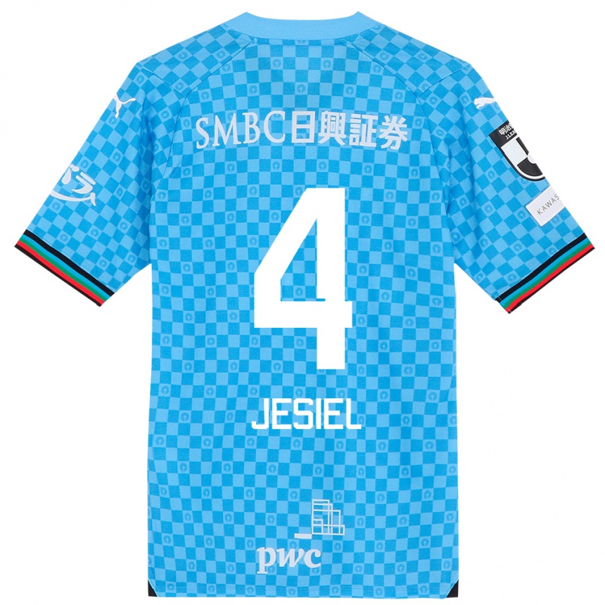 Women Football Jesiel #4 Azure Blue Home Jersey 2024/25 T-Shirt Uk