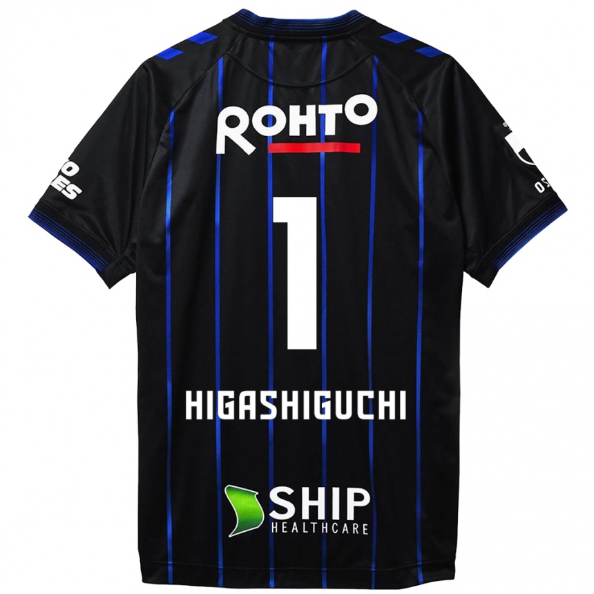 Women Football Masaaki Higashiguchi #1 Black Blue Home Jersey 2024/25 T-Shirt Uk