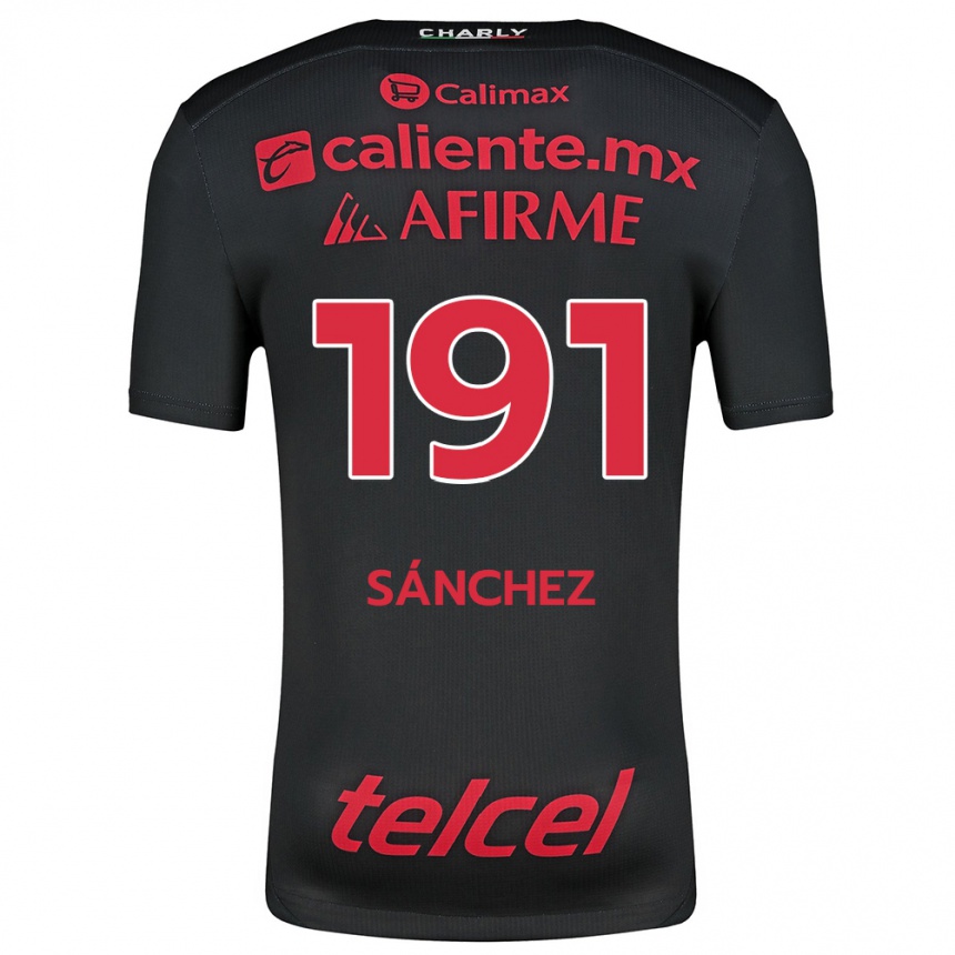 Women Football Diego Sánchez #191 Black Red Home Jersey 2024/25 T-Shirt Uk