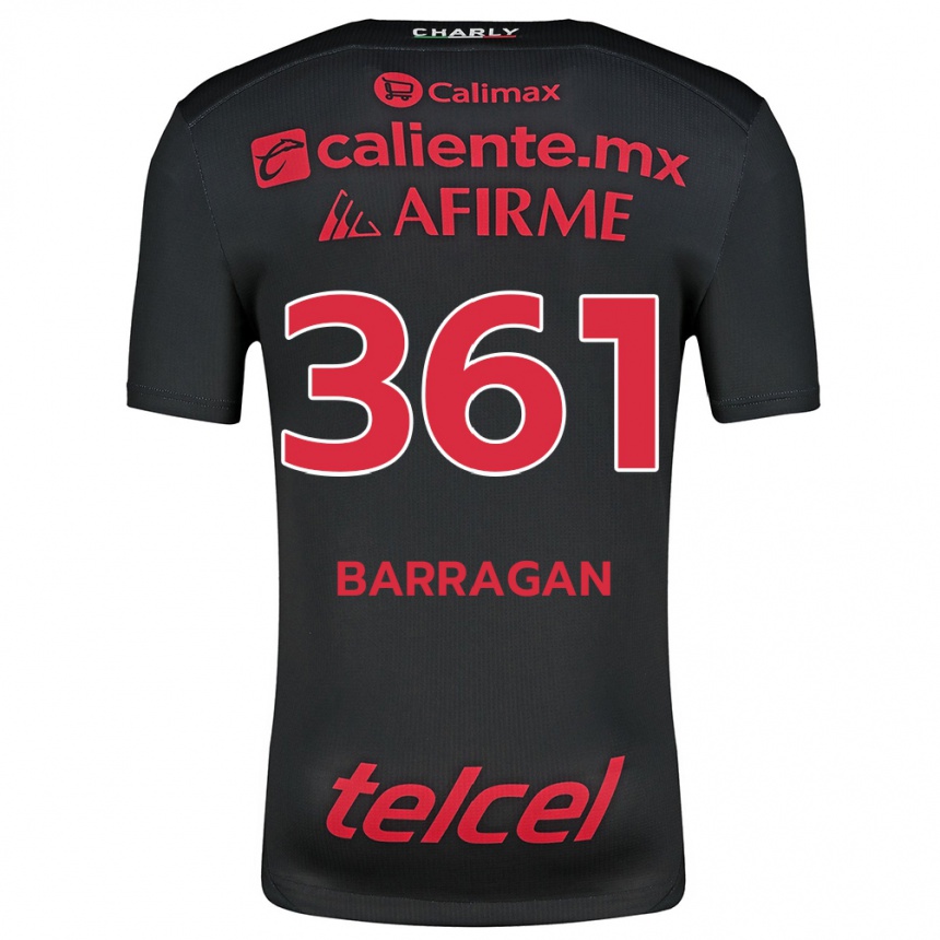 Women Football Jesús Barragán #361 Black Red Home Jersey 2024/25 T-Shirt Uk