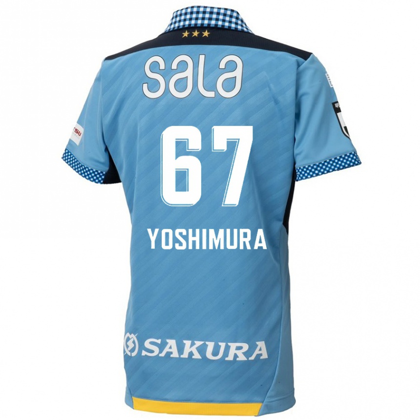 Women Football Ryusei Yoshimura #67 Blue Black Home Jersey 2024/25 T-Shirt Uk