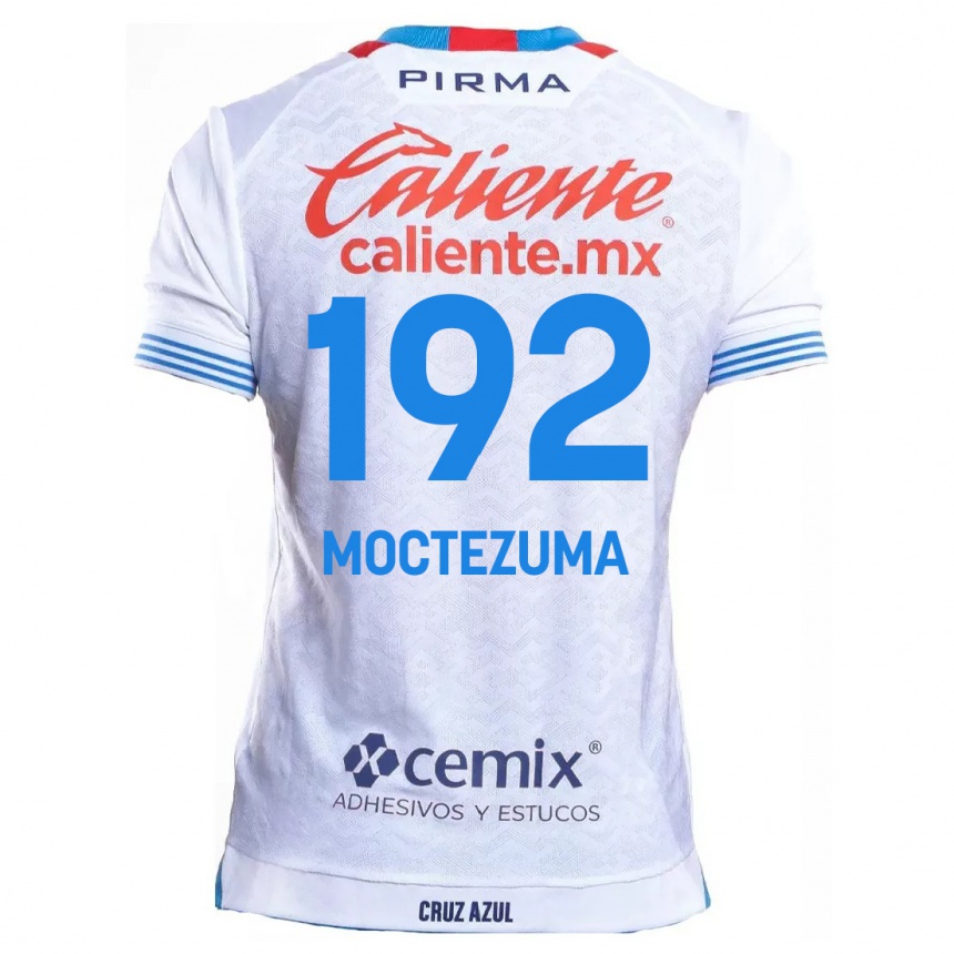 Women Football Brayan Moctezuma #192 White Blue Away Jersey 2024/25 T-Shirt Uk