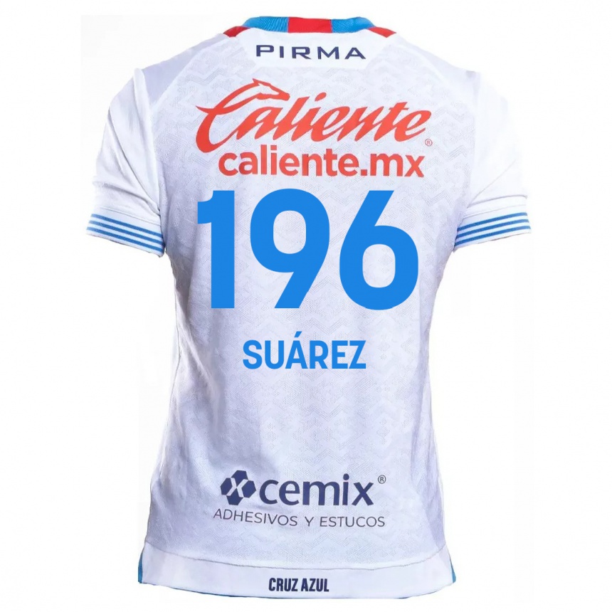 Women Football Javier Suárez #196 White Blue Away Jersey 2024/25 T-Shirt Uk