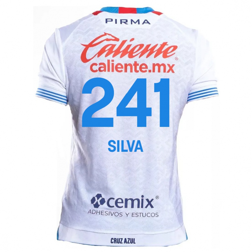 Women Football Iván Silva #241 White Blue Away Jersey 2024/25 T-Shirt Uk