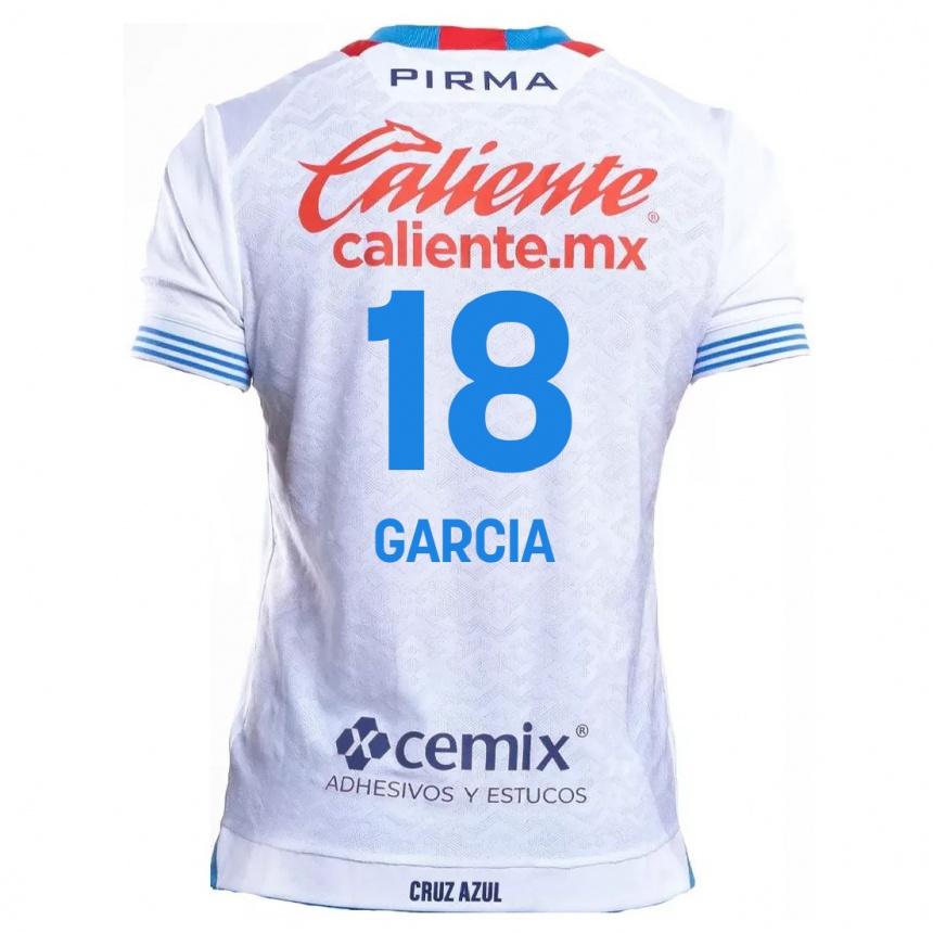 Women Football Diana Garcia #18 White Blue Away Jersey 2024/25 T-Shirt Uk