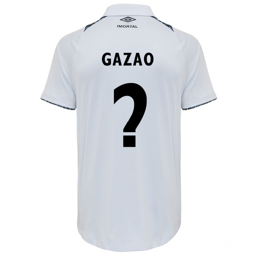 Women Football Gazão #0 White Blue Away Jersey 2024/25 T-Shirt Uk