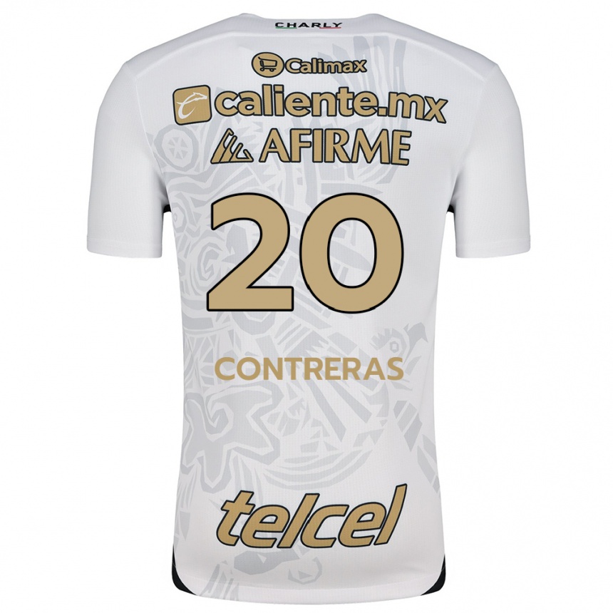 Women Football Francisco Contreras #20 White Black Away Jersey 2024/25 T-Shirt Uk