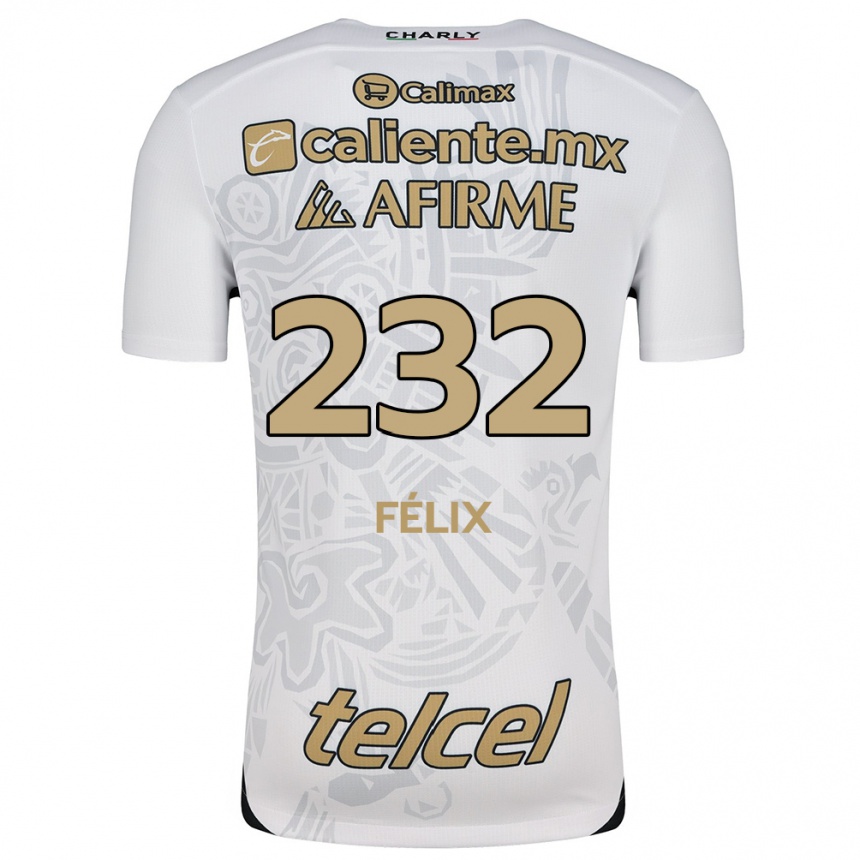 Women Football Erick Félix #232 White Black Away Jersey 2024/25 T-Shirt Uk