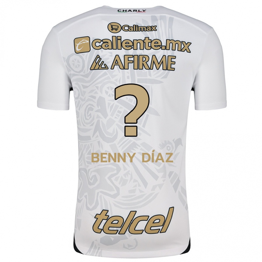 Women Football Benny Díaz #0 White Black Away Jersey 2024/25 T-Shirt Uk